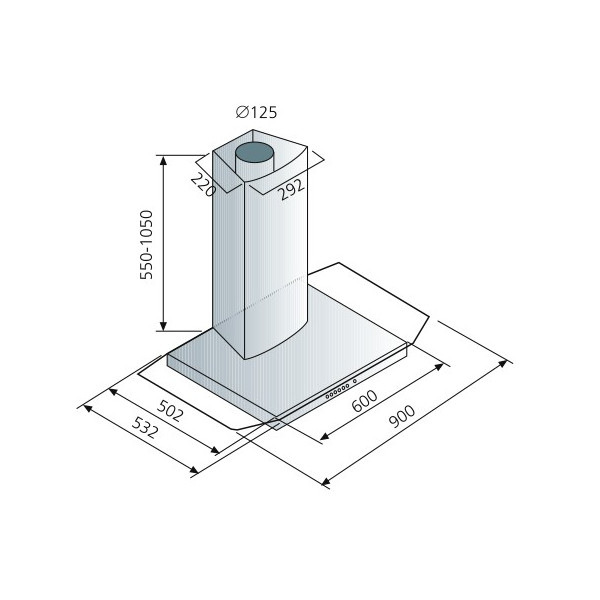 Swegon CASA Intelle Rostfri 90cm