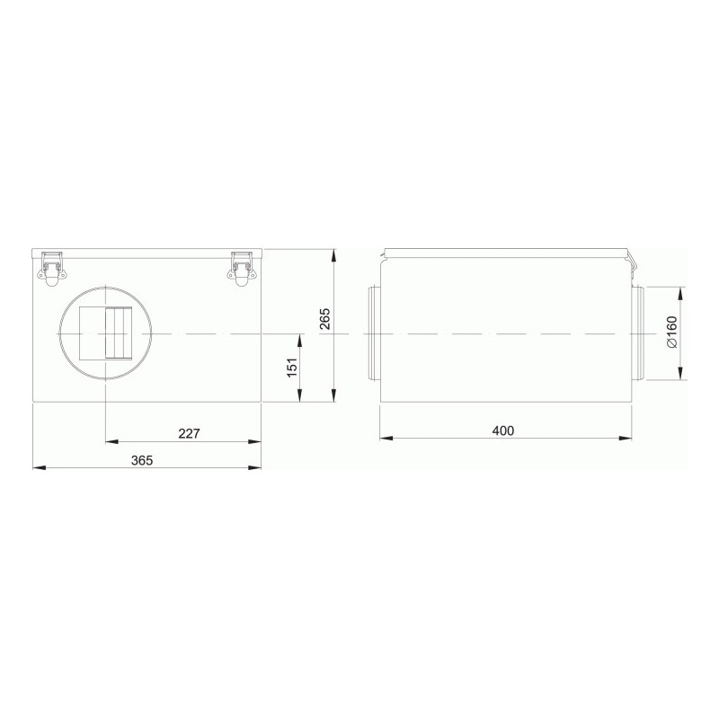 Östberg Kanalfläkt IRE 160 D1 -139l/s