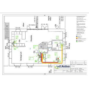 Ventilationsritning FTX system 2-plan 301-350 m2