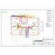 Ventilationsritning FTX system 3-plan 351-400 m2