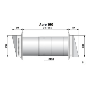 Flexit AERO 160mm Friskluftventil