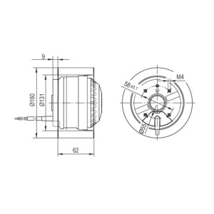 Husqvarna QV FTX 3 Fläktmotor till FTX aggregat